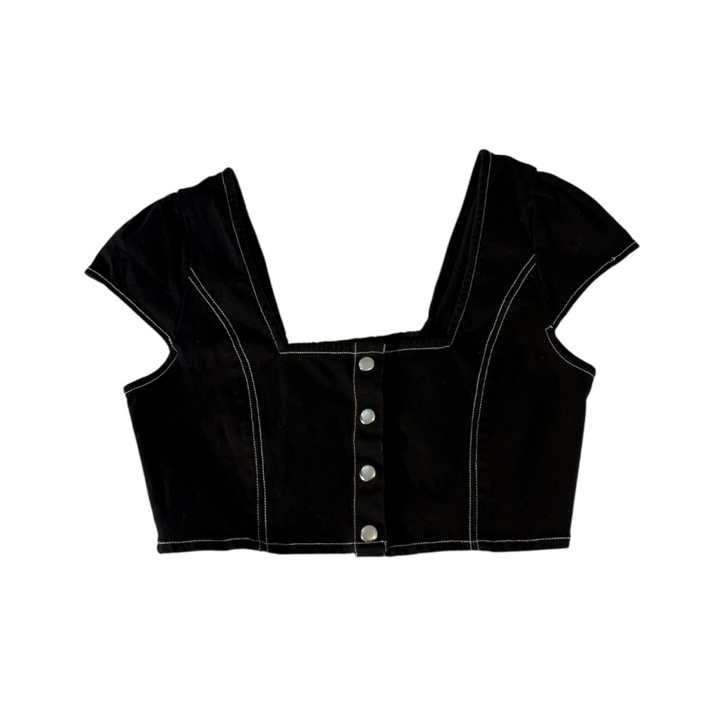 Urban Outfitters Black Corset Crop Top Women’s Large Y2K Indie Sleaze  Festival